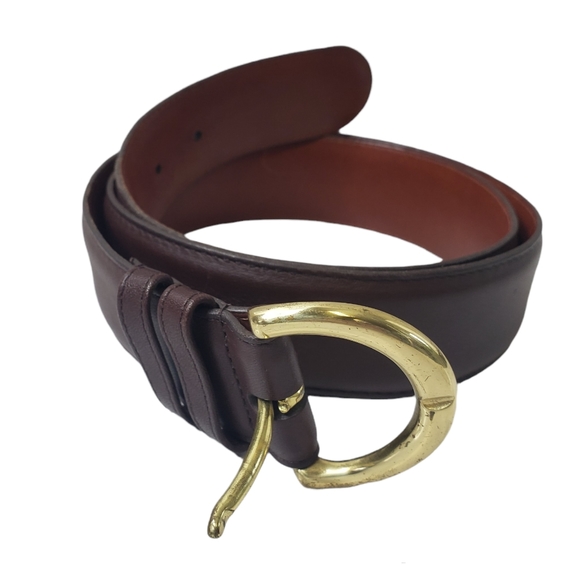 Coach Accessories - Coach brown leather and brass belt size Extra Large